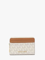Portemonnee Met Kaarthouder Michael kors Beige jet set T4GJ6Z5B